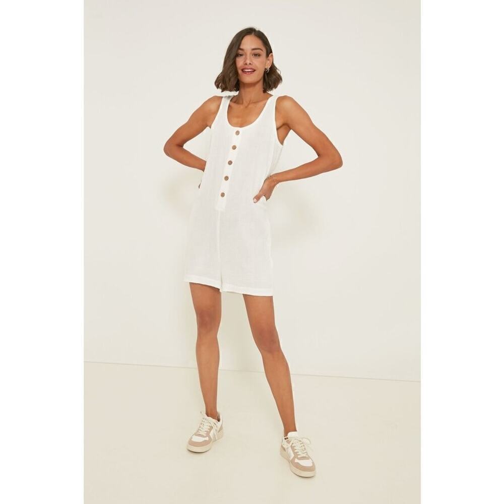 Faherty Jamesport Dream 100% Cotton Gauze Romper